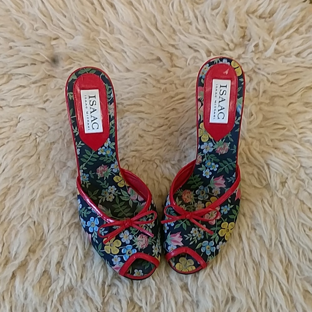 Isaac peep toe slides